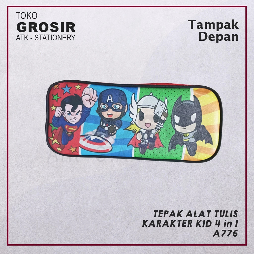 

TEPAK PENSIL 1 RESLETING 4 SUPERHERO / KOTAK PENSIL KAIN / BOX PENCIL / TEMPAT ALAT TULIS / BOKS PENSIL HEROES A776 2