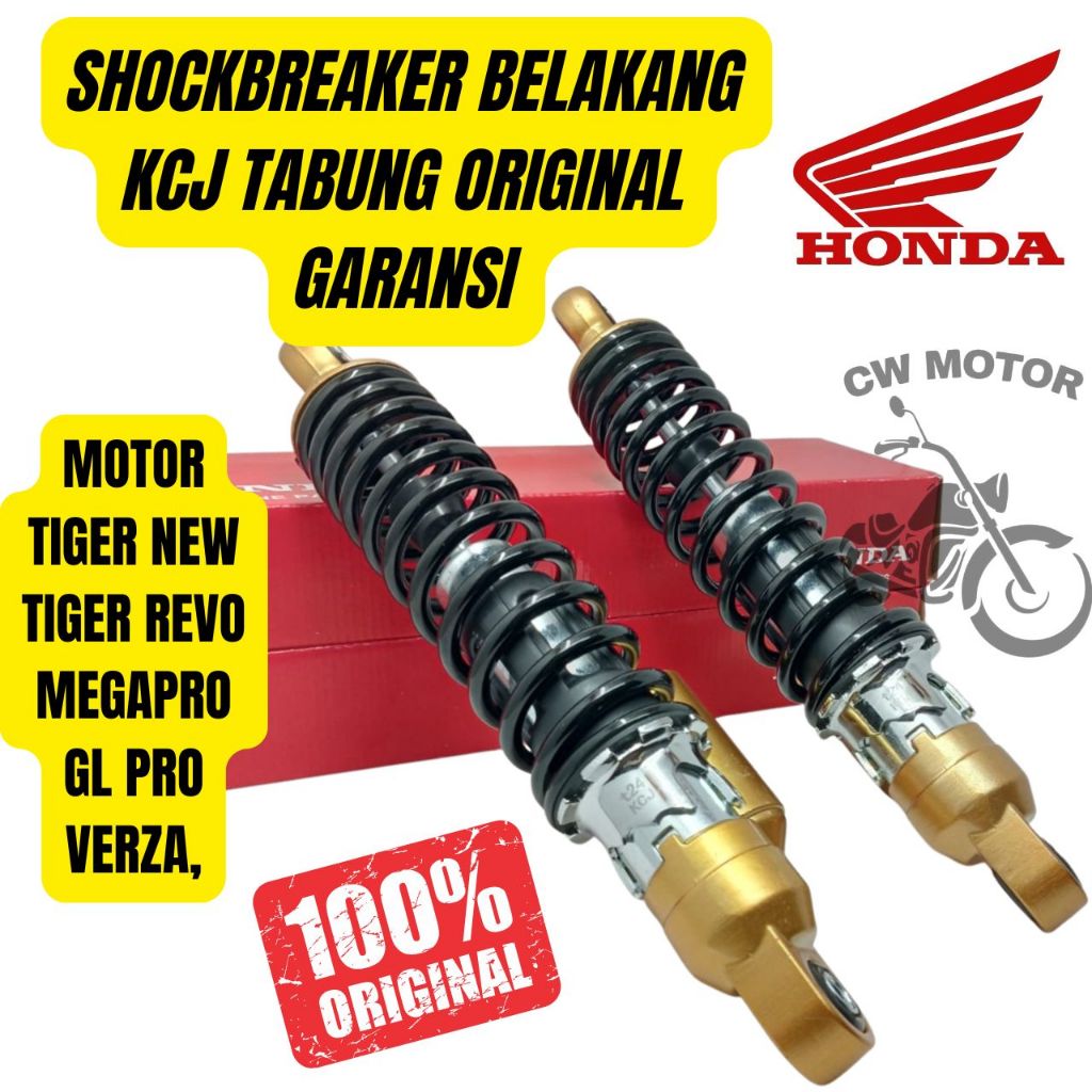 SHOCKBREAKER BELAKANG HONDA KCJ TABUNG MOTOR TIGER NEW/REVO MEGAPRO GL PRO VERZA 100%ORI (GARANSI)