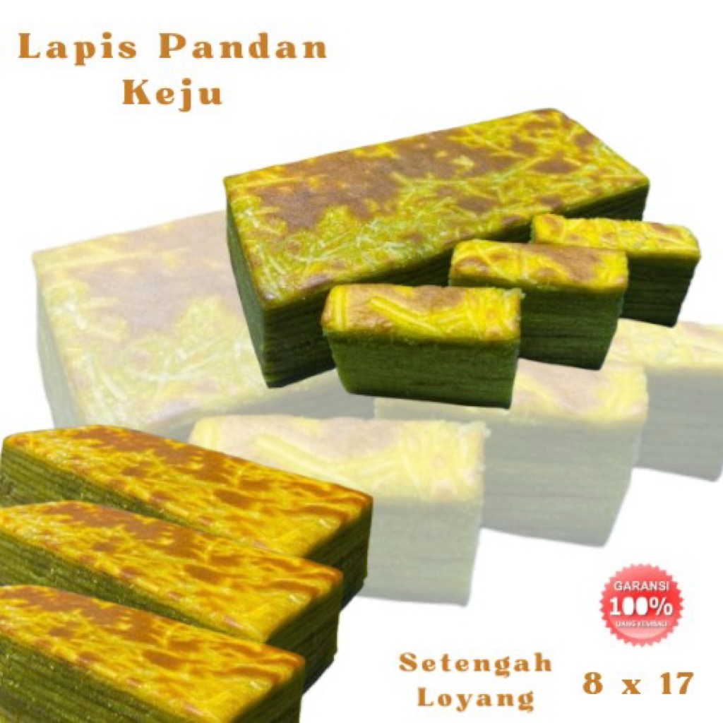 

KUE LAPIS LEGIT PANDAN KEJU 8 X 17 SPESIAL SETENGA LOYANG ORIGINAL WYSMAN