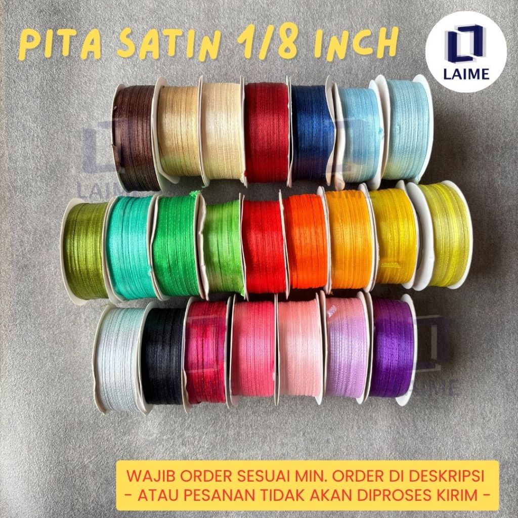 

Pita Satin 1/8 Inch 80 yard - 0.3cm 0,3cm 0.3 0,3 cm