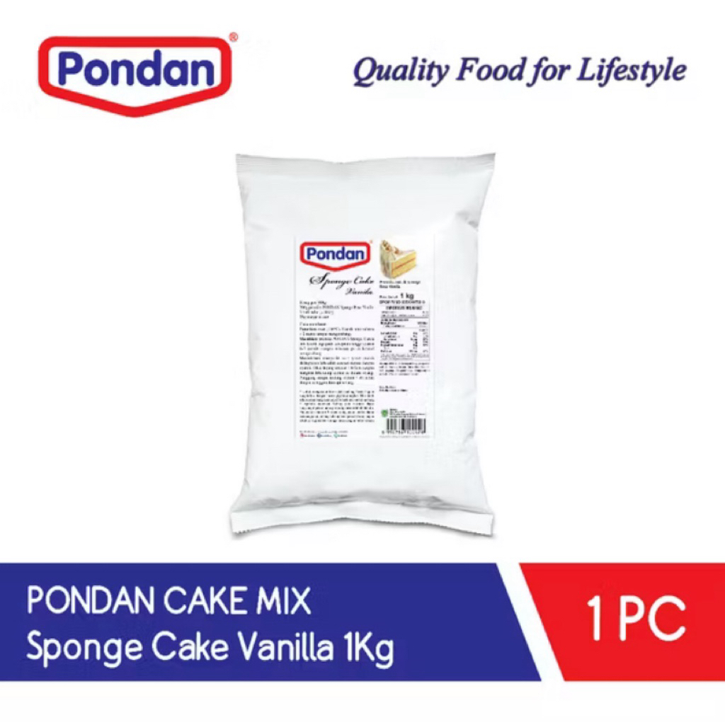 

Pondan Sponge Cake Vanilla 1 kg – Hasil Empuk, Aroma Wangi, Praktis Tinggal Panggang