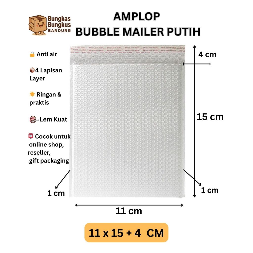 

Amplop Bubble Mailer Bag Putih