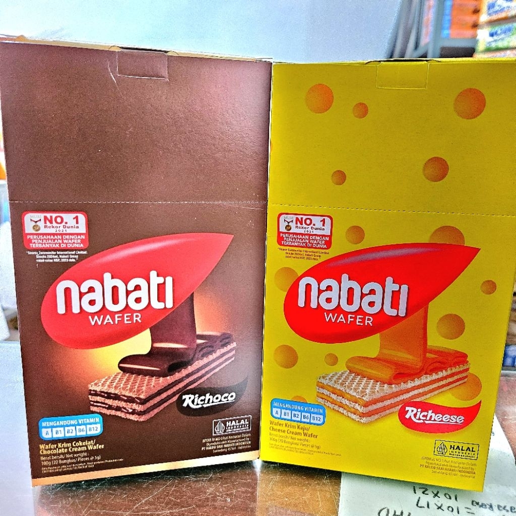 

Nabati Wafer Keju 1 Box 20 Pcs