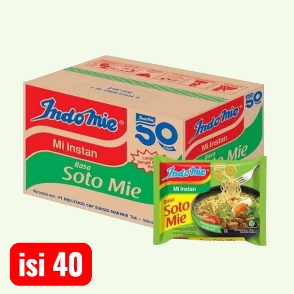 

1 Dus Indomie Soto Mie isi 40