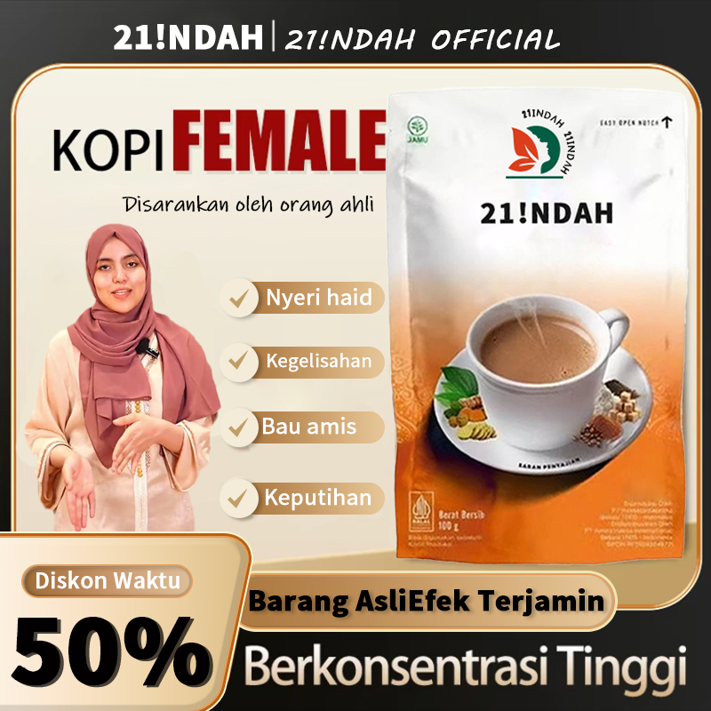 

[21!NDAH Coffee] Kopi Wanita-Kunyit,Manjakani,Kacip Fatimah,Daun Sirih,Gula Aren-Rekomendasi Juara Olimpiade