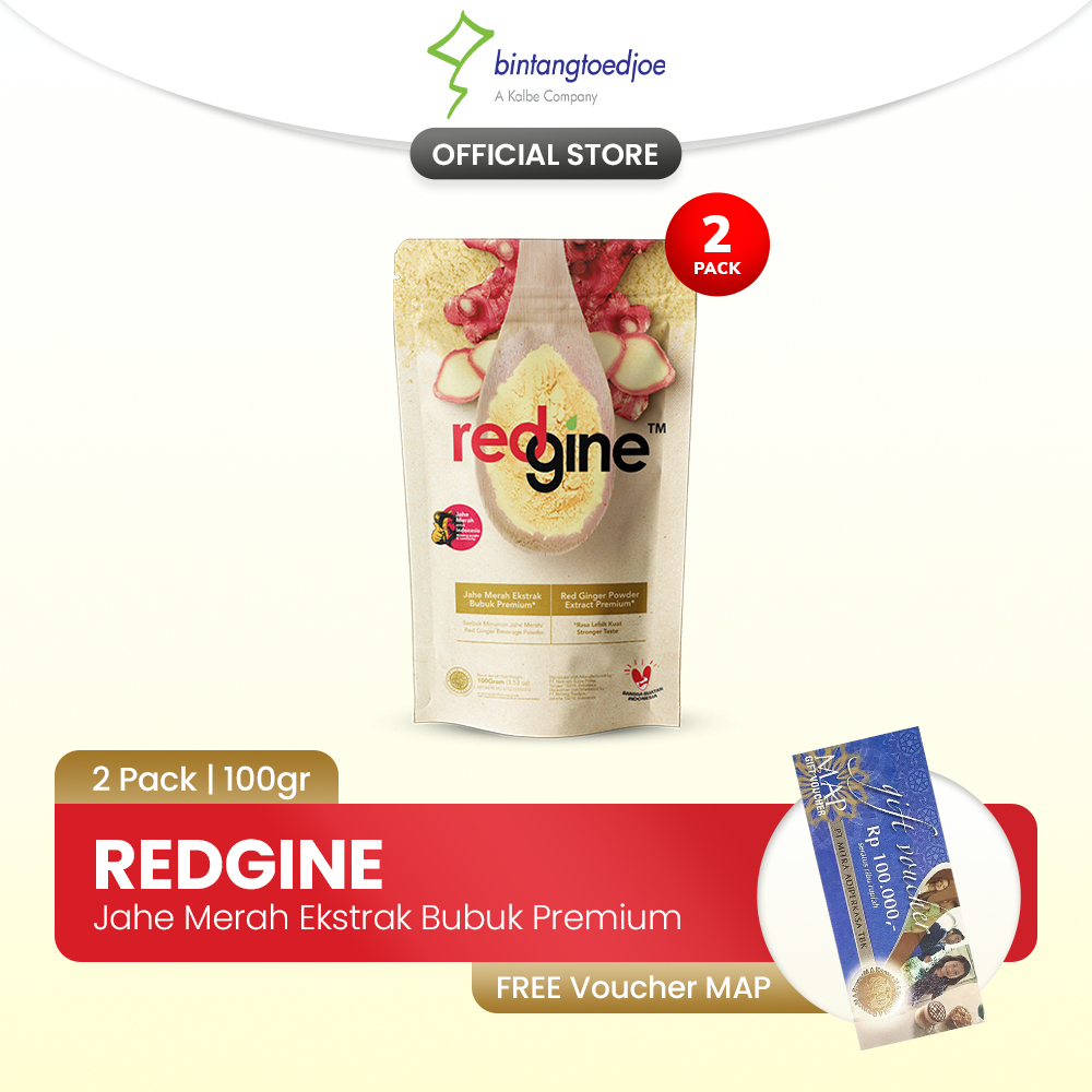 

Jahe Merah Ekstrak Bubuk Premium - Redgine (2 Pack) FREE Voucher MAP