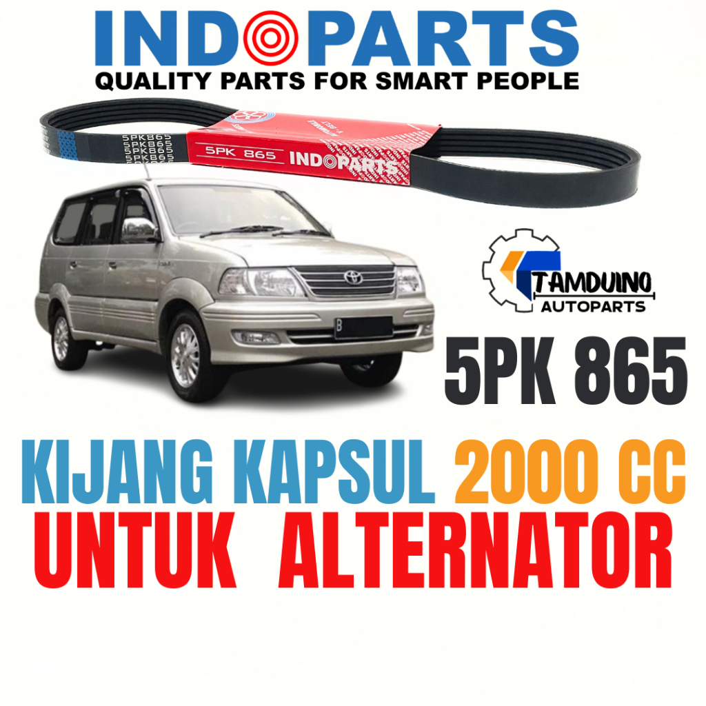 VAN BELT VANBELT FANBELT 5PK 865 Toyoa KIJANG KAPSUL EFI 2000 cc  alternator