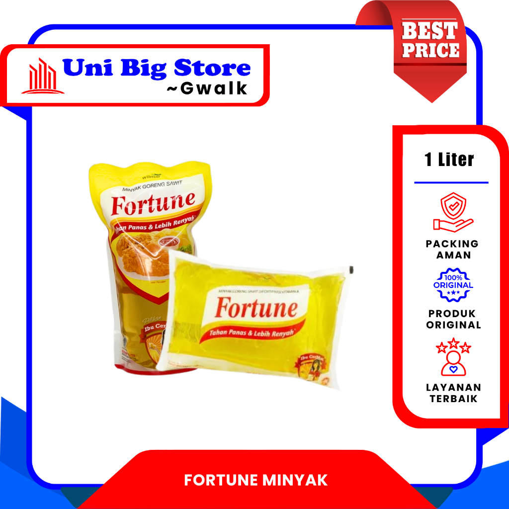 

FORTUNE MINYAK GORENG SAWIT VITAMIN A PILLOW POUCH PACK - 1 Liter