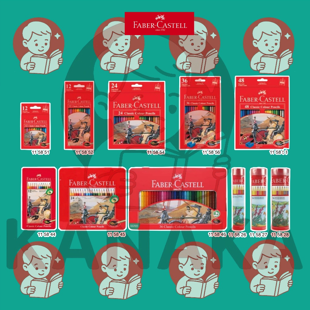 

Faber-Castell Classic Color Pencils | 12-24-36-48 / Faber Castell Pensil Warna Klasik
