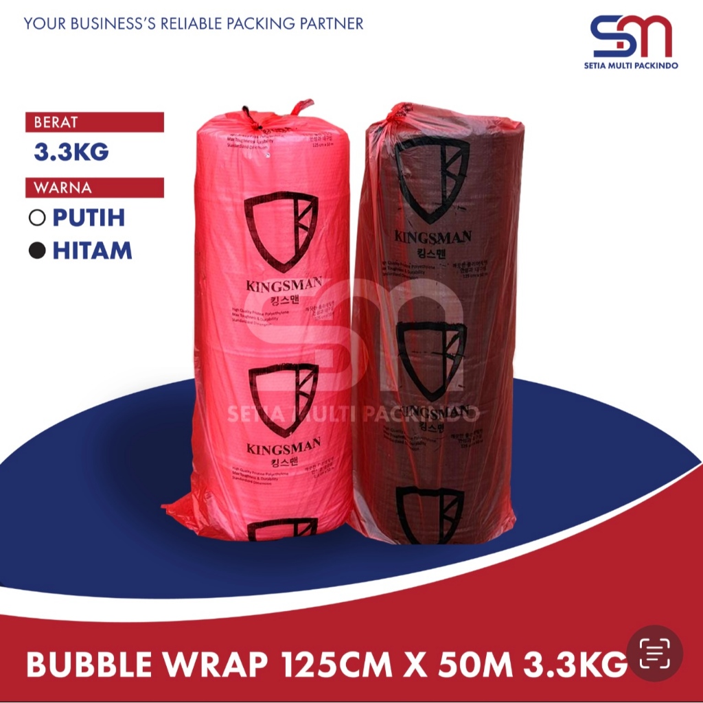 

Bubble Wrap Kingsman 3.3 KG Ukuran 125 x 50