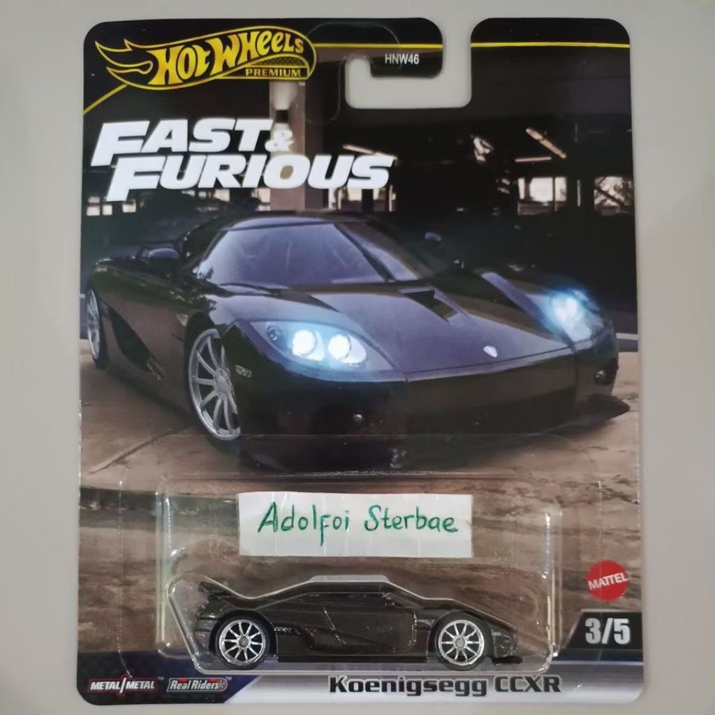 hotwheels hot wheels premium koenigsegg koenigseg ccxr edisi fast & furious fast five metal real rid