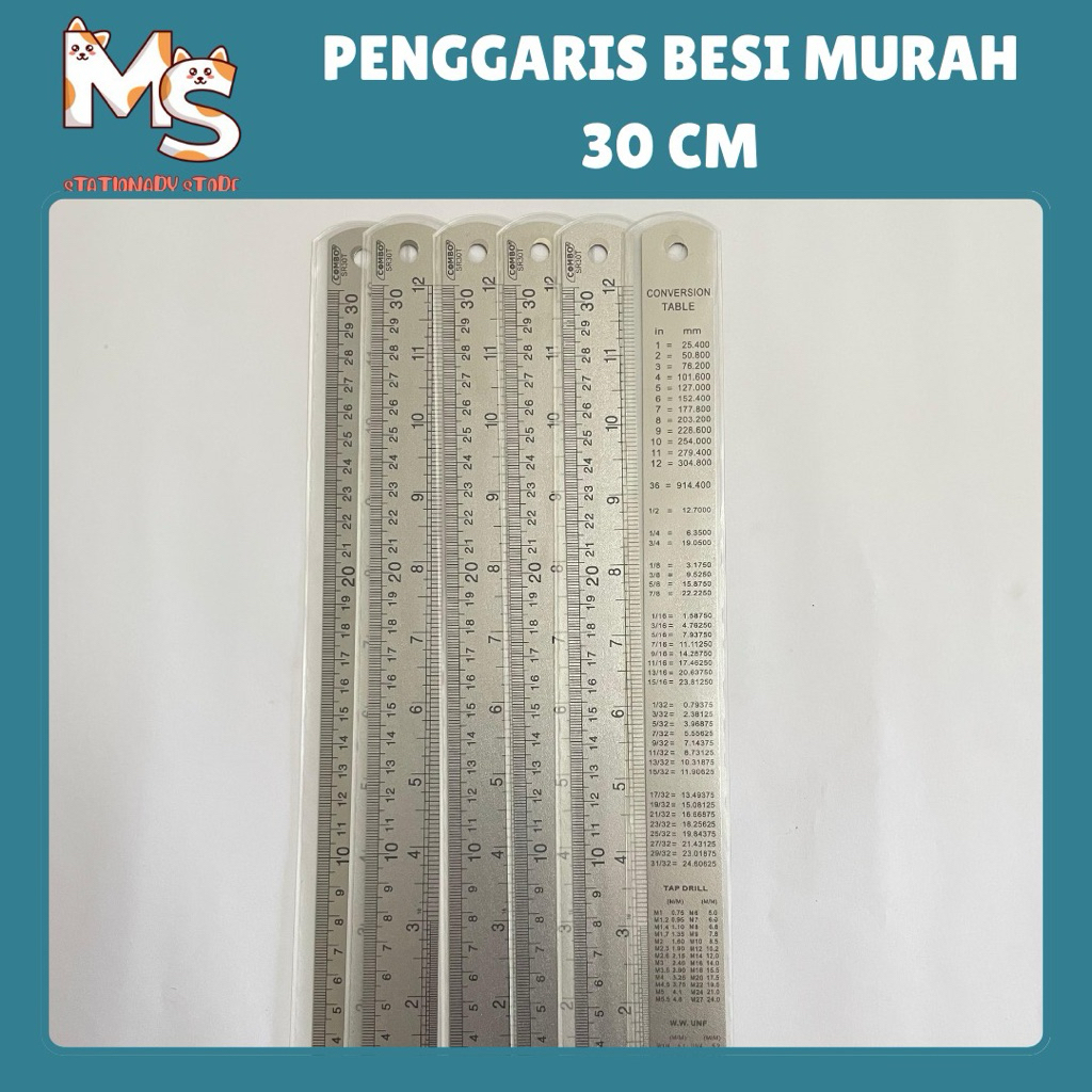 

[1 PCS] PENGGARIS BESI MURAH 30 CM COMBO SR30 T