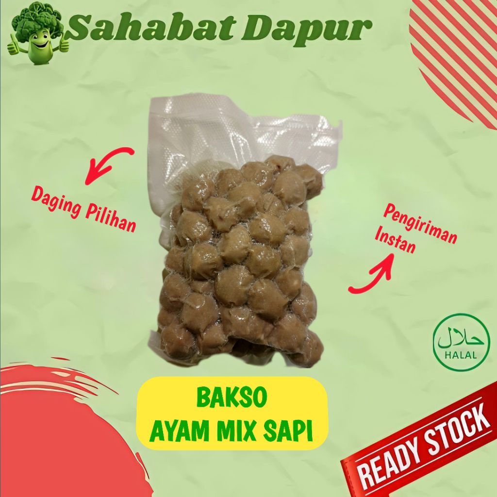 

Bakso Daging Ayam mix sapi Premium 500Gr