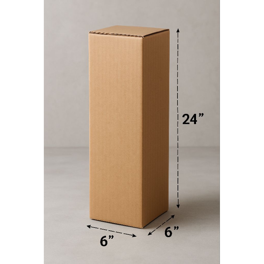 

kardus packing polos Ukuran 6 x 6 x 24 bahan 3mm