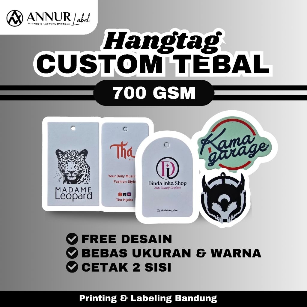 

(1,200pcs) custom hangtag tebal 700gsm cetak 2sisi free design