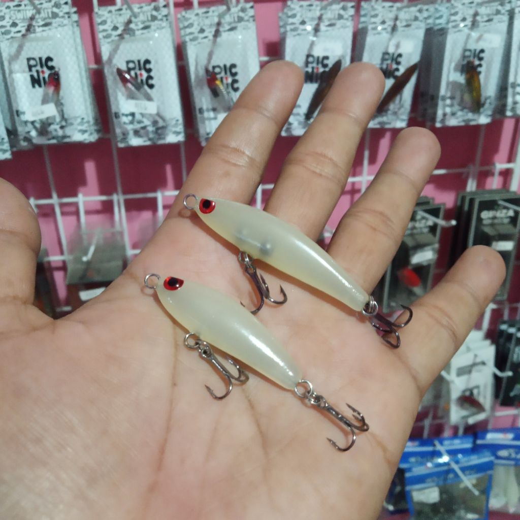 Lure Swimmer / Umpan Hampala Sinking 5cm dan Kejet 4cm DM Lure