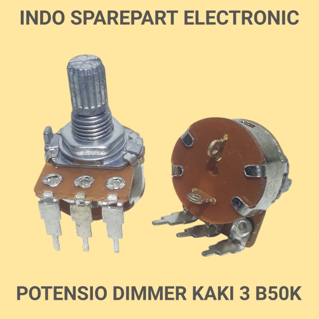 POTENSIO DIMMER ON OFF 3 KAKI B50K