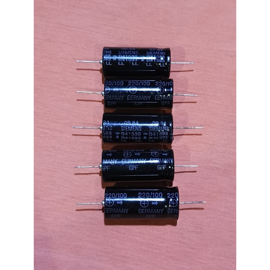 siemens axial 220uf/100v capacitor axial elco original