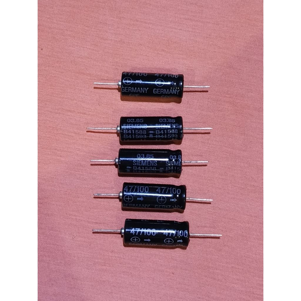 siemens axial 47uf/100v capacitor elco axial original