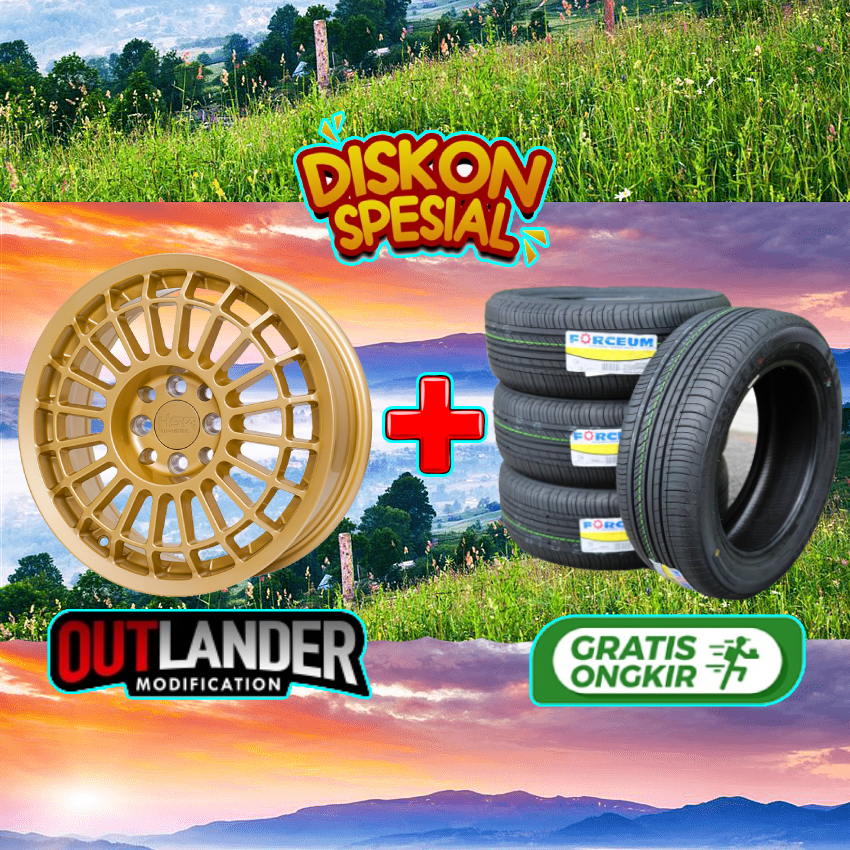 PAKET PROMO VELG R14+BAN VELG MOBIL AVANZA XENIA LIVINA KIJANG PANTHER VELOZ DLL VELG HSR FUTBUL R14