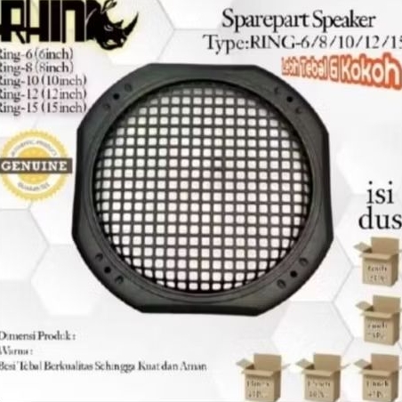 Gril Bingkai 6 inci pigura Tutup Speaker Model Kotak