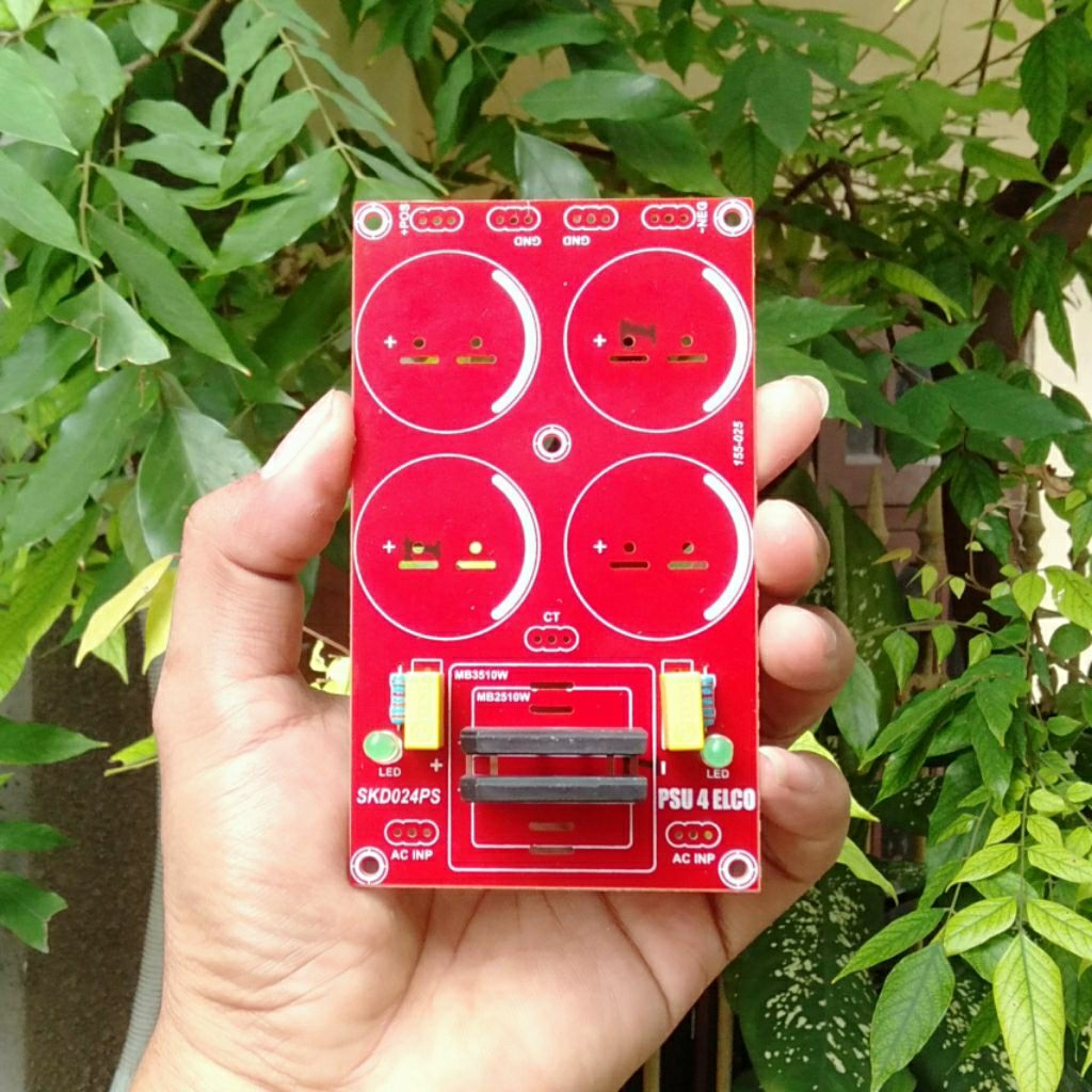 pcb psu 4 elco plus lampu led model panjang
