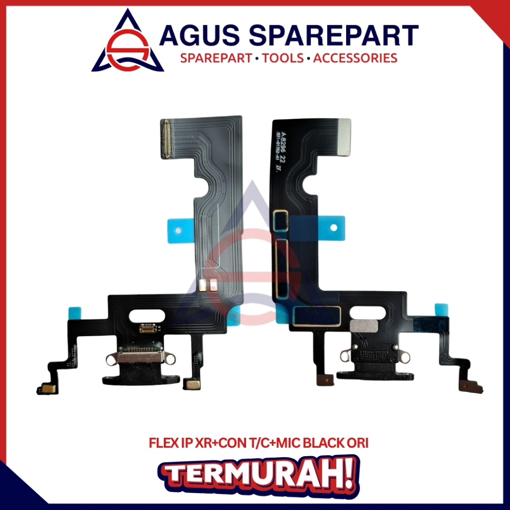 FLEXIBEL IPHONE XR + CONNECTOR CHARGER + MIC ORI