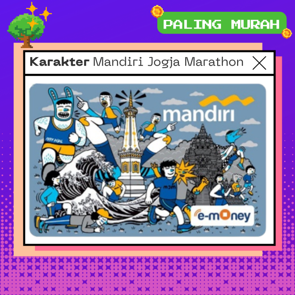 MJM Karakter e-Money Mandiri Jogja Marathon Original eToll eMoney - GAMEOY