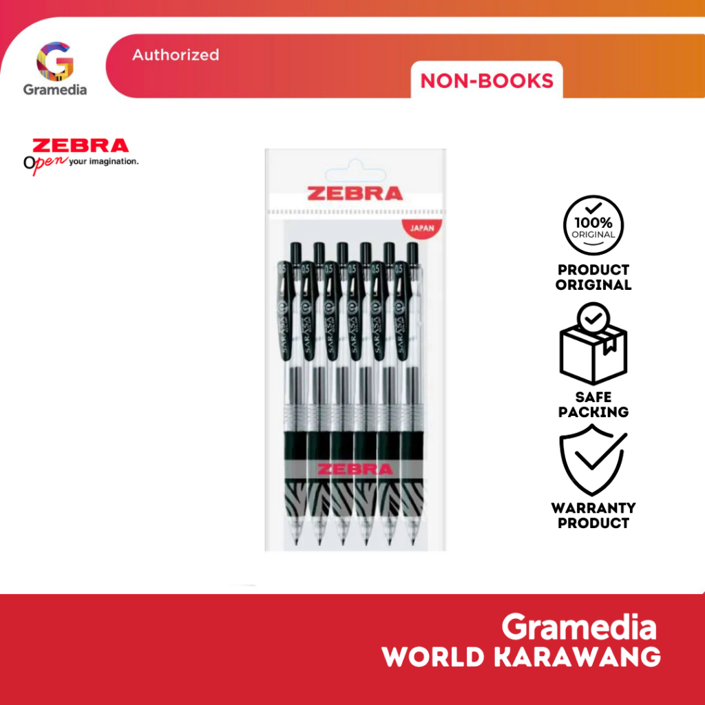 

ZEBRA SARASA CLIP 05 BLACK SET 6 FREE 1 - Gramedia Karawang