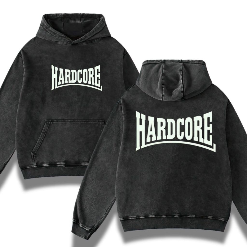 Psycho Crucify "Hardcore" Stone Wash Hoodie | Washing | Jaket | Hoodie Band | Hoodie Hardcore