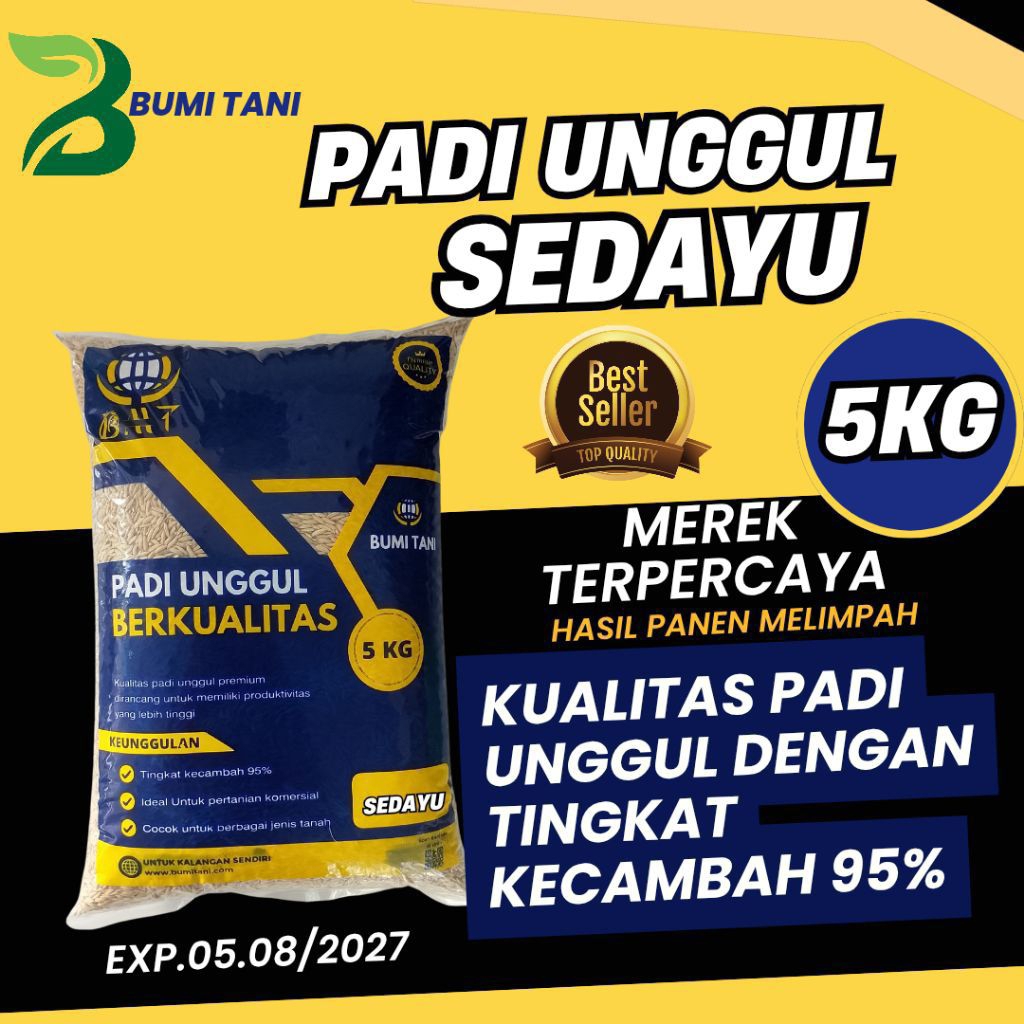 

padi unggul Sedayu berat 5 kg