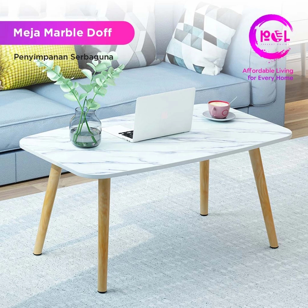 Meja Ruang Tamu Minimalis Motif Marble