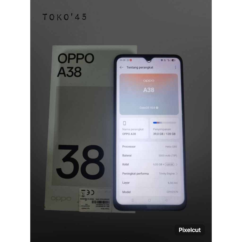 Oppo A38 SECOND/RAM 6/128 gb/fullset