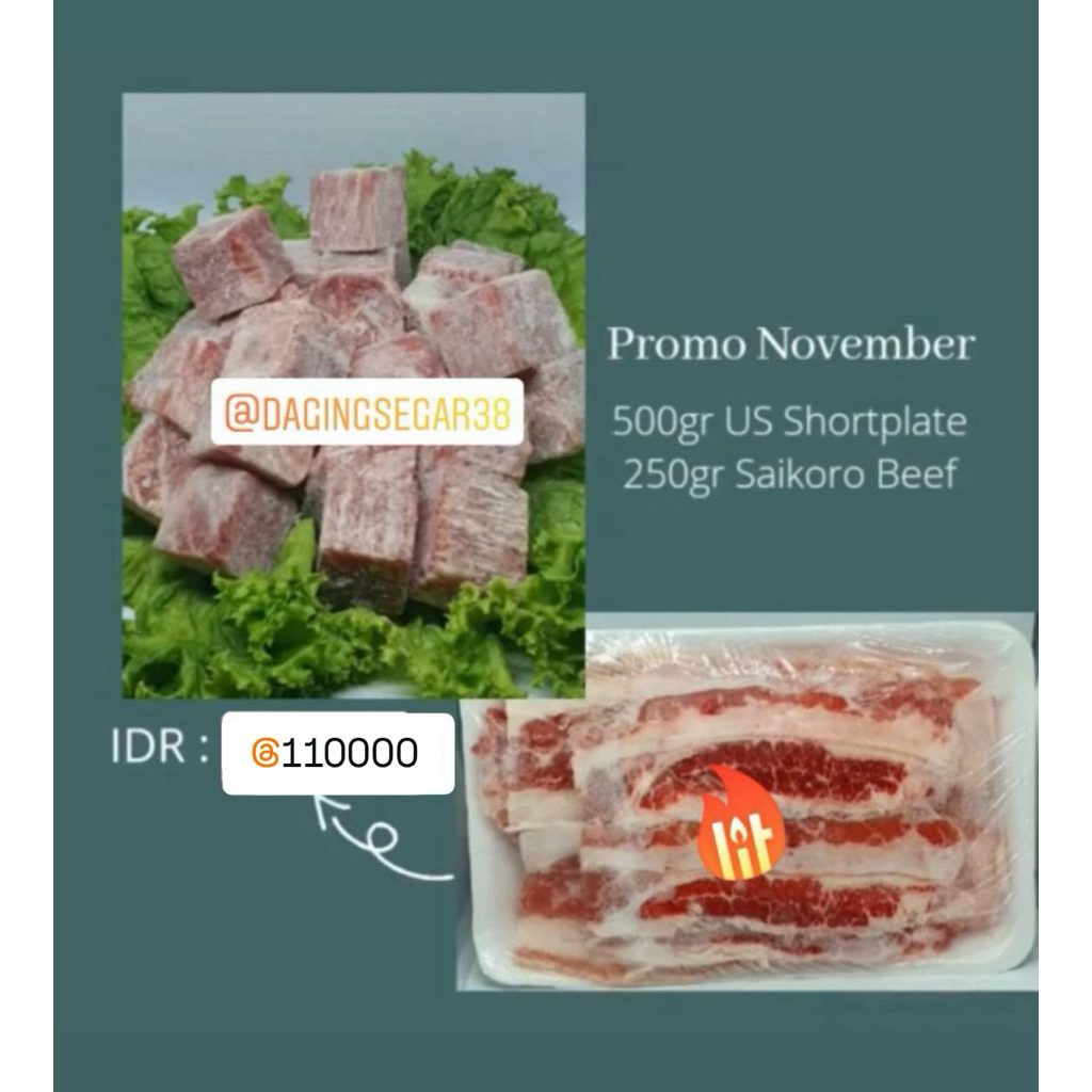 

PAKET USA BEEF SLICE + SAIKORO WAGYU MELTIQUE @750GR TERMURAH