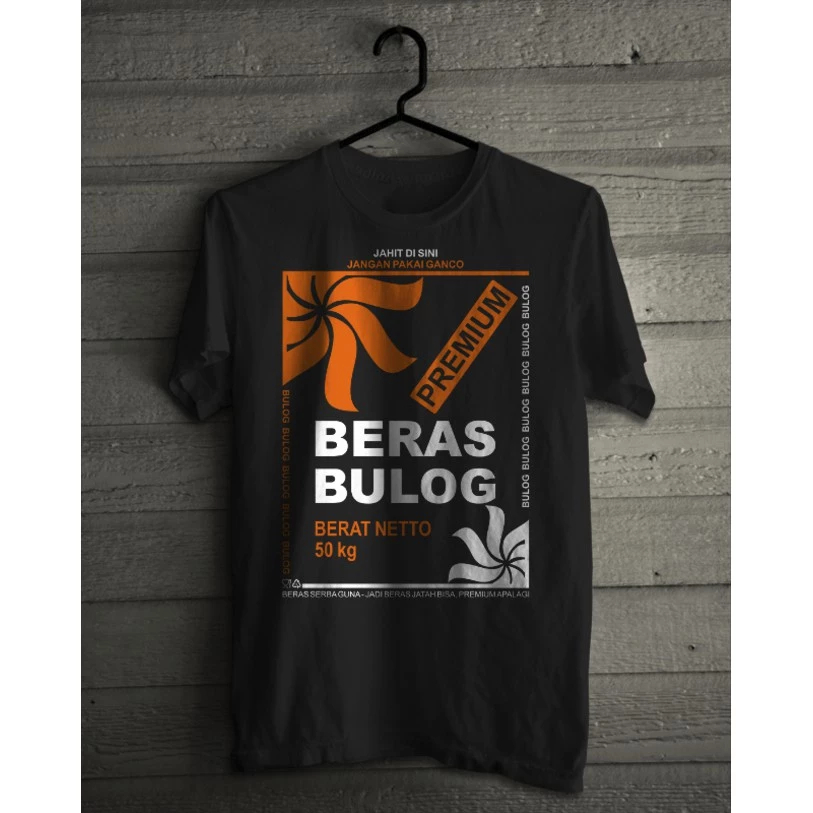 Baju Kaos Karung Beras Bulog Premium Cotton Combed 24s