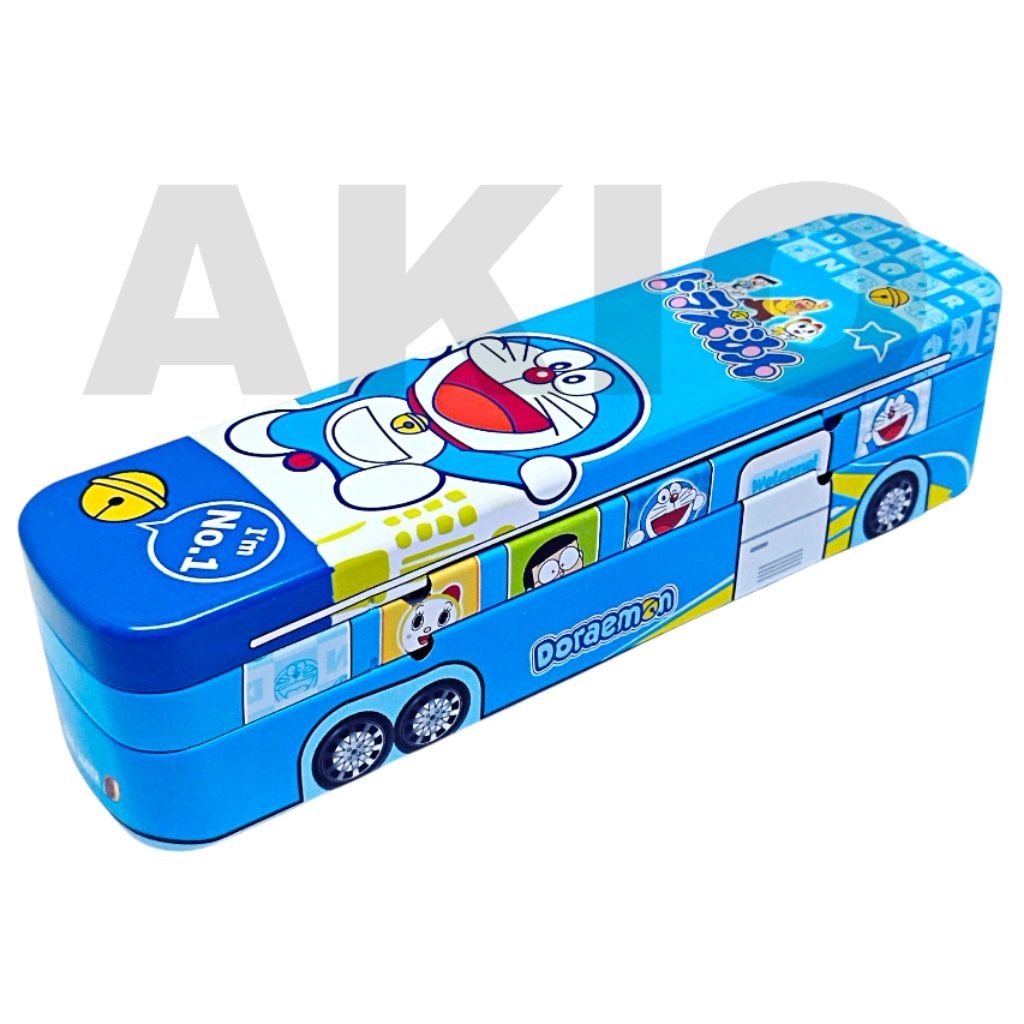 

Tempat Pensil Anak Mobil Bus Bis Karakter DORAEMON NOBITA 2 Susun Tingkat Kaleng Besi B-813