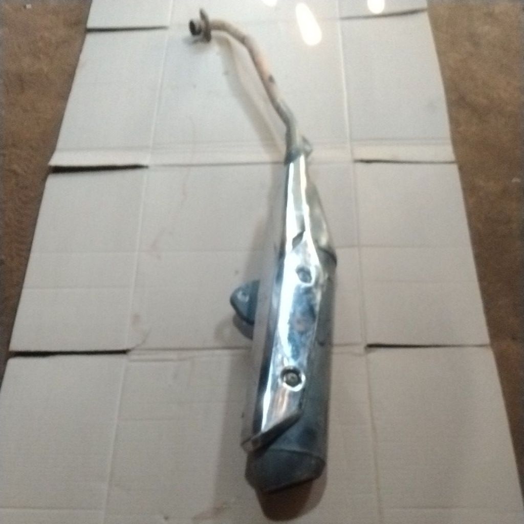 knalpot Supra 125 fi original copotan