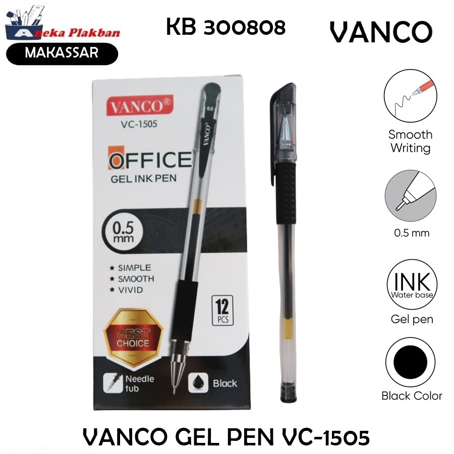 

[ PAK ] Pulpen VANCO VC-1505 Bussiness Writing 0.5 mm / Vanco VC-1505 Murah bagus isi 12 pcs