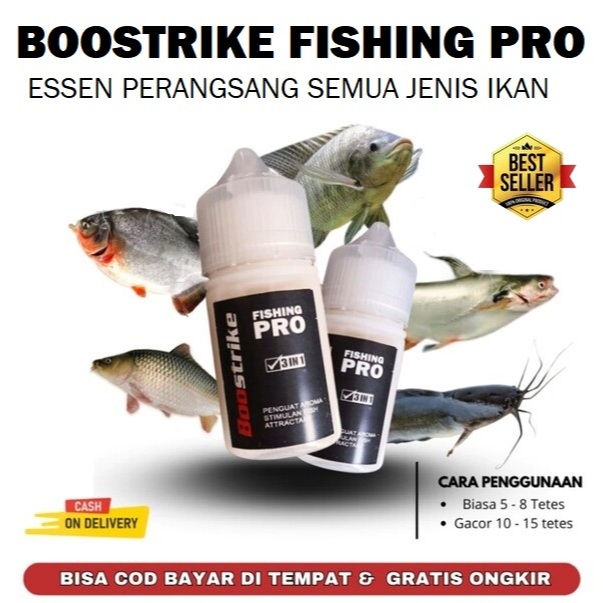 BOOSTRIKE FISHING PRO ESSEN PERANGSANG SEMUA JENIS IKAN ESSEN IKAN NILA MAS LELE BAWAL PATIN TERBAIK