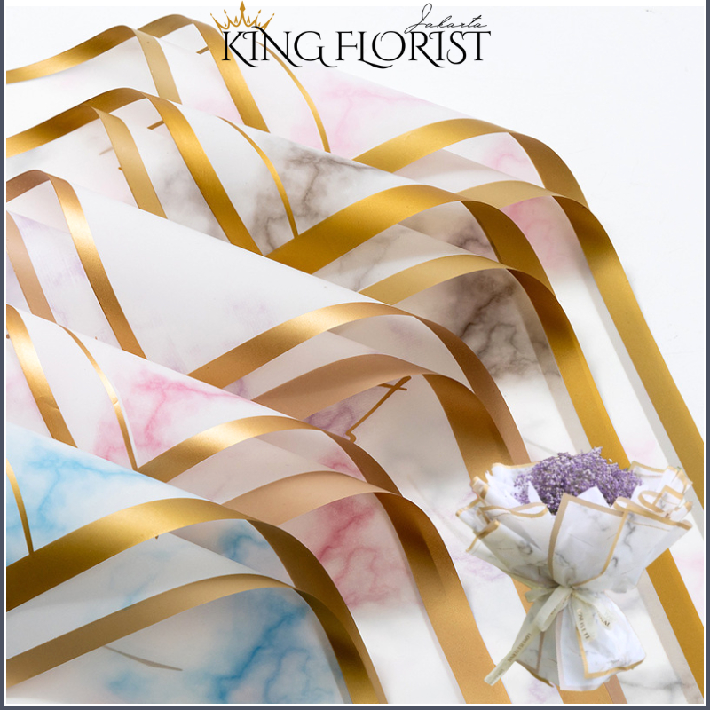

Kertas Bunga Cellophane Paper Flower Wrap Motif Marmer Buket 6048