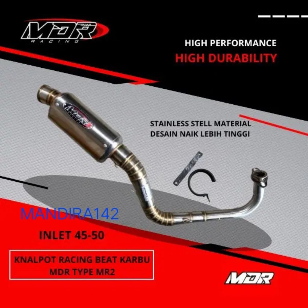 KNALPOT MDR RACING BEAT TIPE MR1 PIPA TERBARU