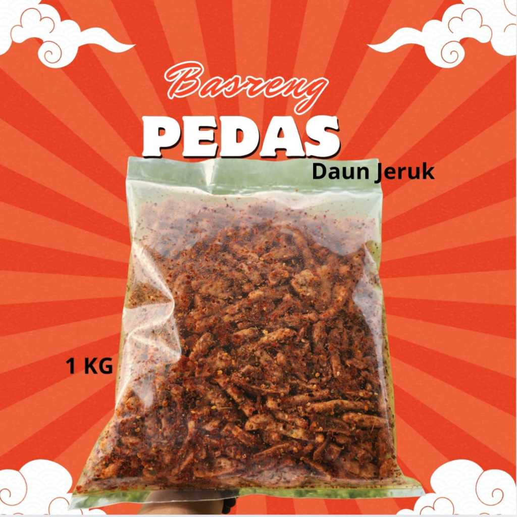 

Basreng Pedas Daun Jeruk viral 1kg Bumbu Melimpah Extra Pedas Daun Jeruk Pedas