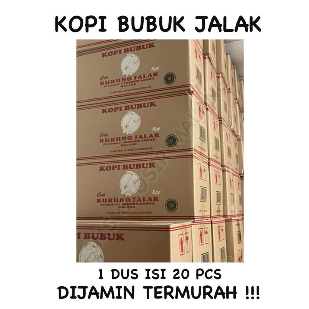 

KOPI BUBUK JALAK / KOPI JALAK / KOPI MALANG / KOPI MURAH ENAK / KOPI EKONOMIS / 1 DUS ISI 20 PCS /OLEH-OLEH MALANG MURAH