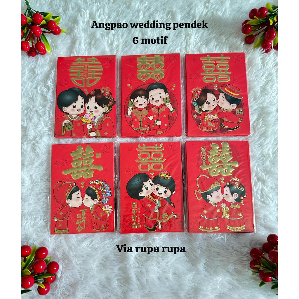 

Angpao Wedding isi 6 pcs PENDEK / Hongpao Nikah Premium isi 6 pcs PENDEK