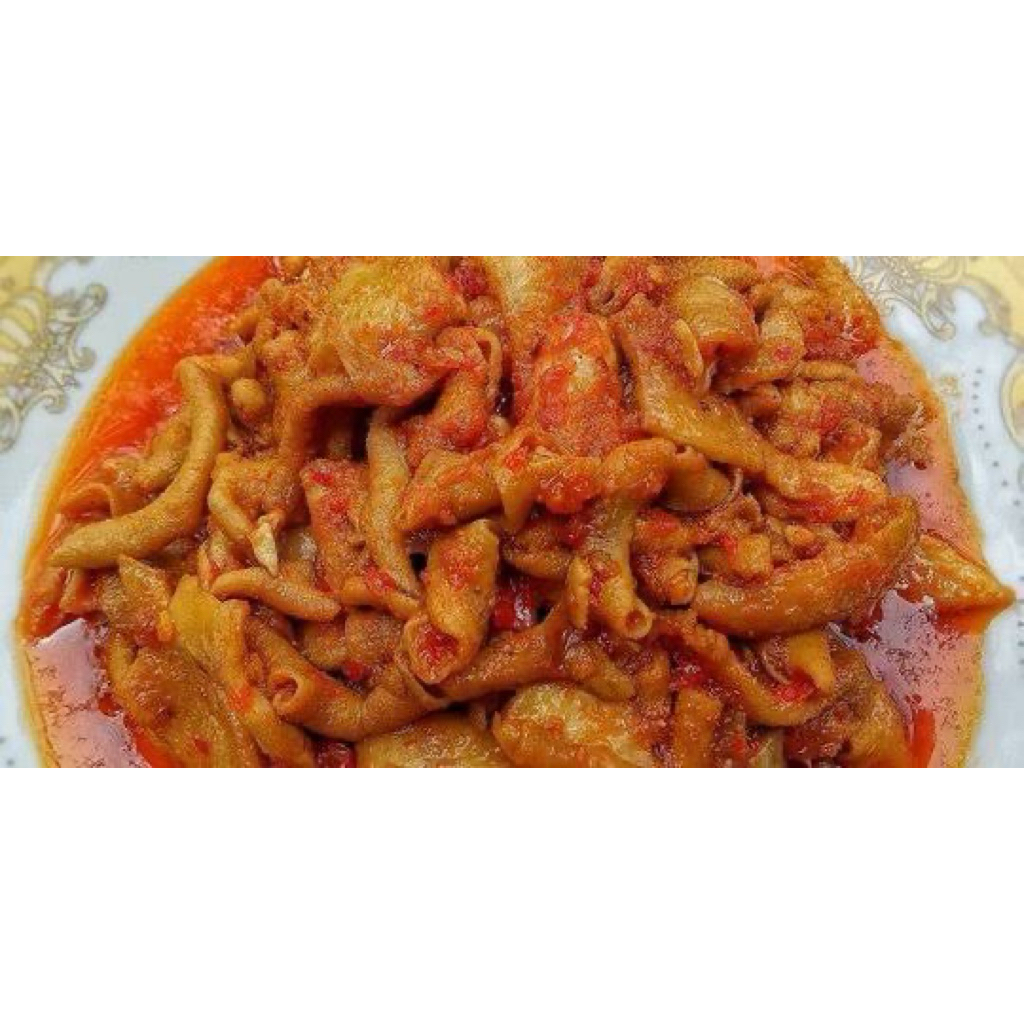 

osengan kulit ayam mercon buatan Makcun