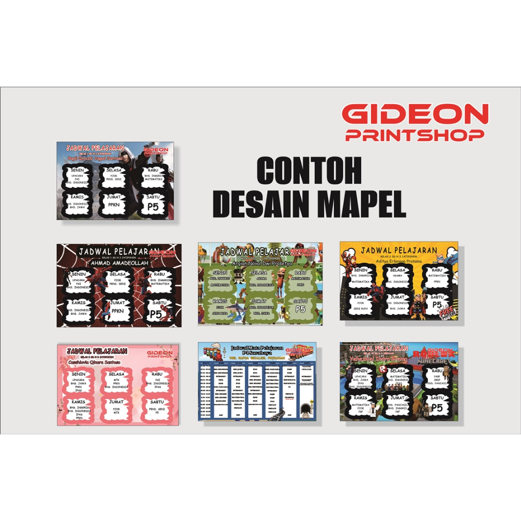

Termurah !! Cetak Poster Jadwal Pelajaran Custom Nama, Mata Pelajaran, sekolah TK SD SMP SMA