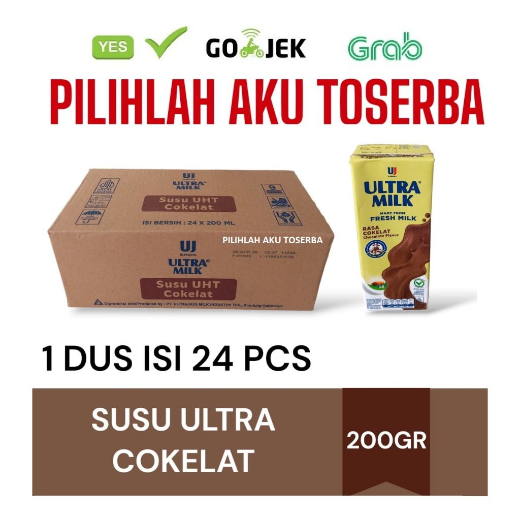 

Susu Ultra Coklat (Cokelat) 200 ml - HARGA 1 DUS ISI 24 pcs
