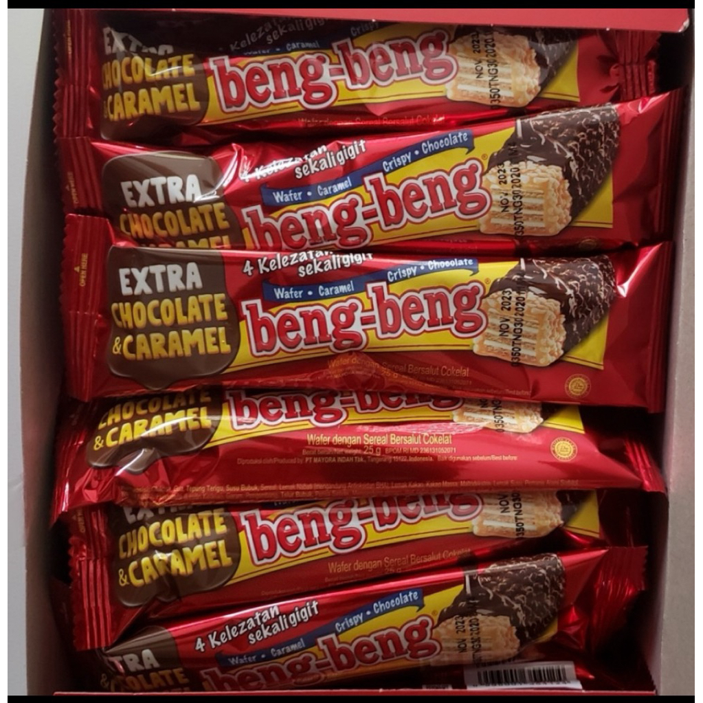

TERMURAH/BENG BENG/TERLARIS BENG BENG EXTRA COKLAT CARAMEL BOX (ISI 17 PCS)