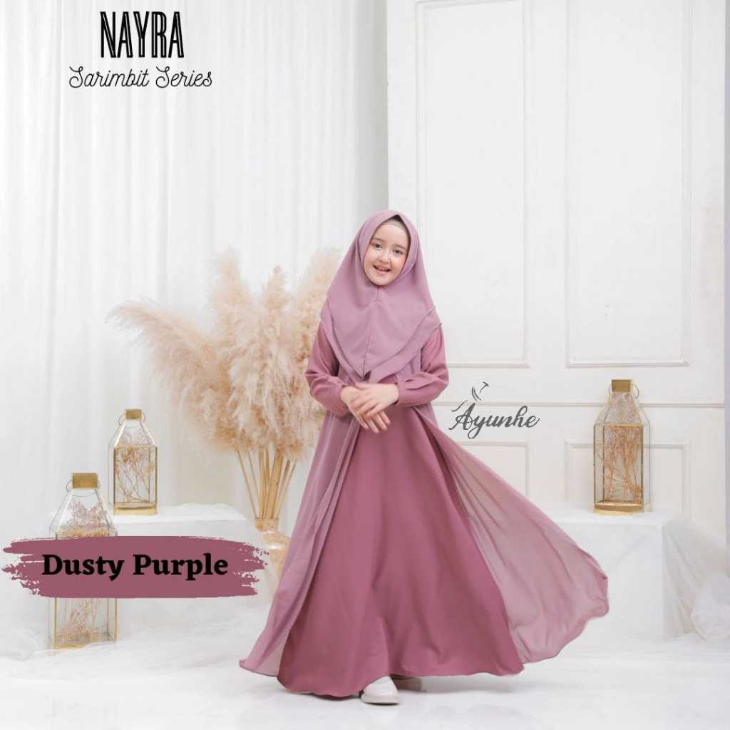 GAMIS ANAK ONLY DRESS BY AYUNHE Syari Baju Mustard Pink Muslim Navy Shakila Twill