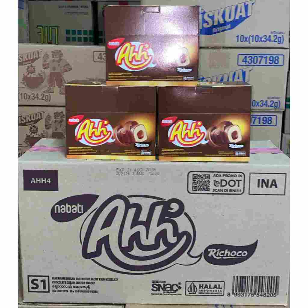 

Sehati Snack - Richeese Nabati Ahh Cokelat Coklat 1pack(20pcs)